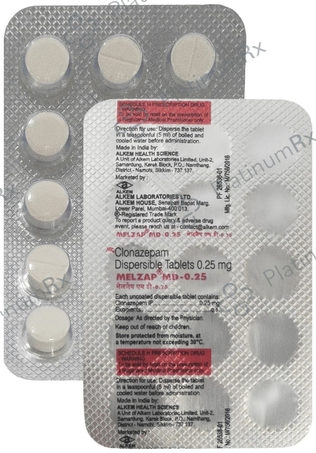 Melzap MD 0.25 Tablet 15 Tablet MD