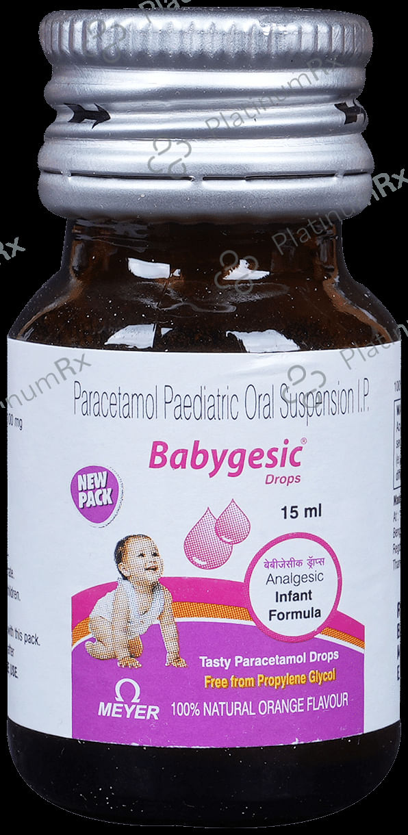Babygesic 100mg Orange Oral Suspension 15ml