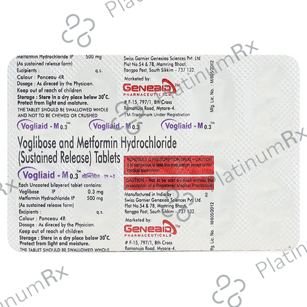 Vogliaid M 500/0.3mg Tablet SR 10s