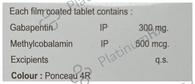Gabavate M 300mg/500mcg Tablet 10s