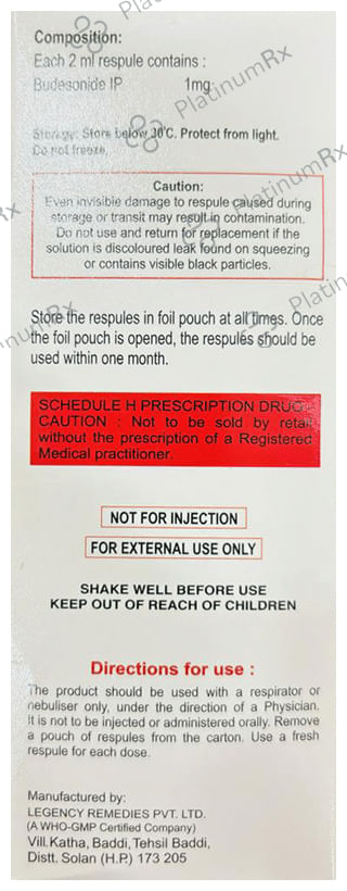 Resbud 1mg Respules 5X2ml