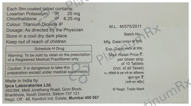 Losanorm CH 25/6.25 Tablet