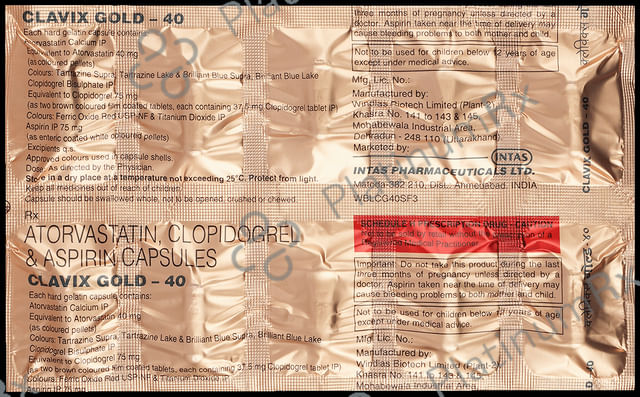 Clavix Gold 75mg/40mg/75mg Capsule