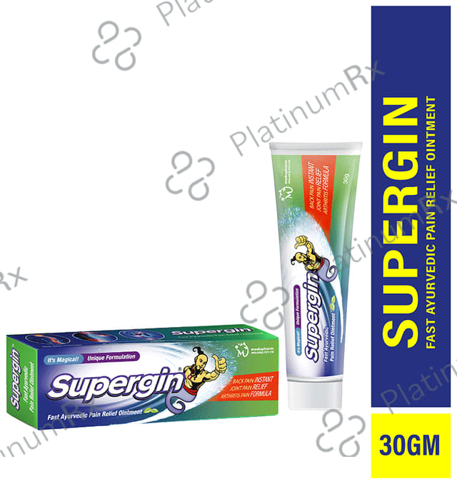 Medopharm Wellness Supergin Ointment for Muscle Aches, Joint Discomfort, Arthritis, Sprains, and Strains