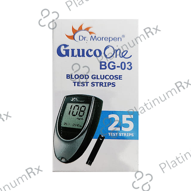 Dr Morepen Gluco One BG 03 Blood Glucose Test Strip 25s
