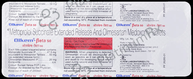 Olkem Beta 50/20mg Tablet ER 10s