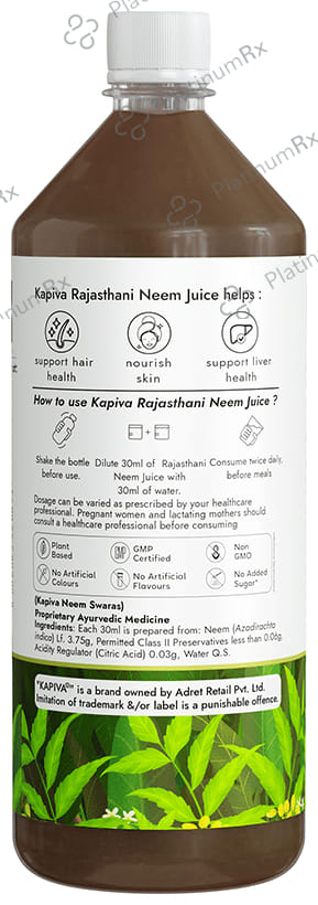 Kapiva Neem Juice - Supports Skin & Hair Health - Helps Boost Immunity & Fight Infections