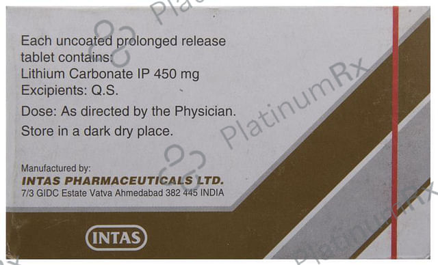 Intalith CR 450mg Tablet PR 10s