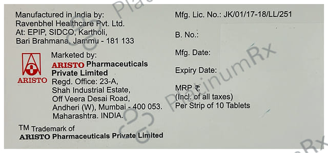 Vildagard D 10/100mg Tablet 10s