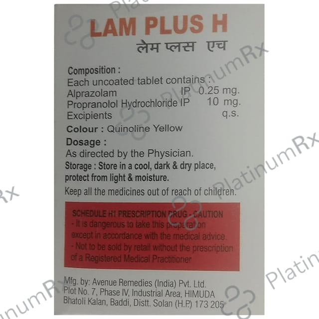Lam Plus H 0.25/10mg Tablet 10s