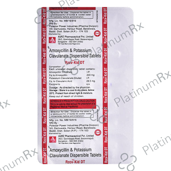 Rzcv Kid 200/28.5mg Tablet 10s