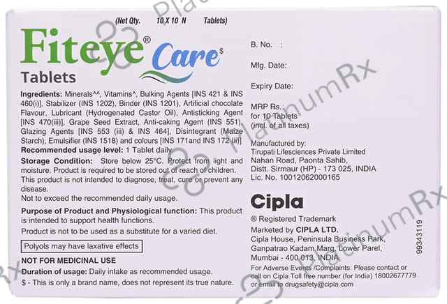 Fiteye Care Tablet