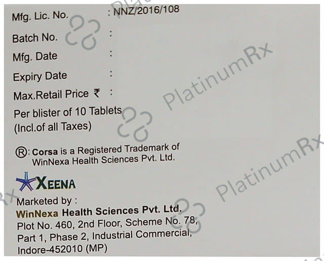 Corsa T 10/40mg Tablet 10s