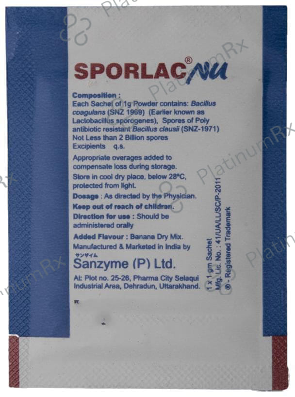 Sporlac NU 1gm Sachet 10s