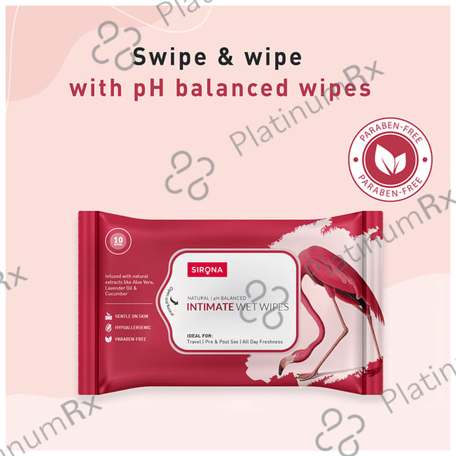 Sirona Intimate Wet Wipes 10 wipes
