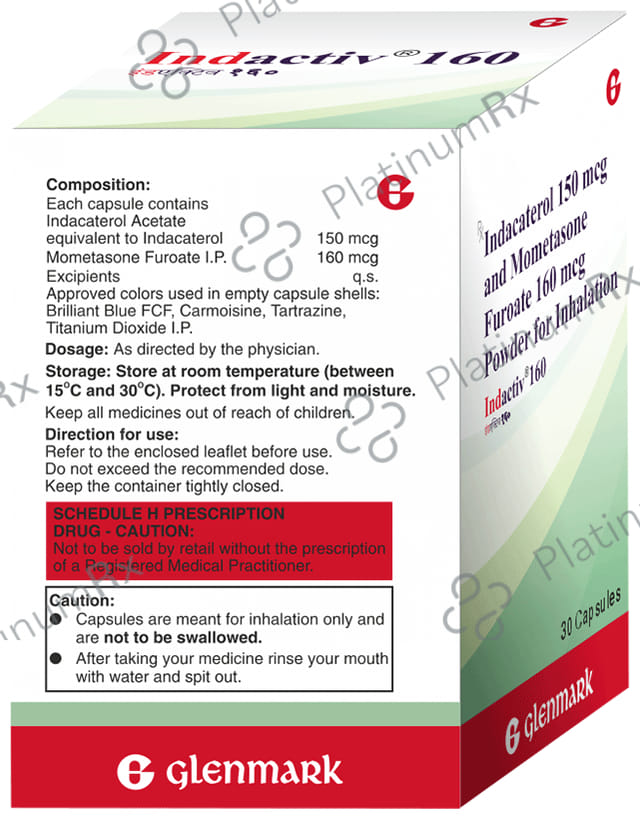 Indactiv 160/150mcg Capsule 30s