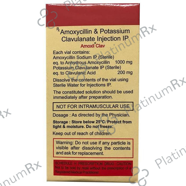 Amoxil Clav 1000/200mg Injection 1s