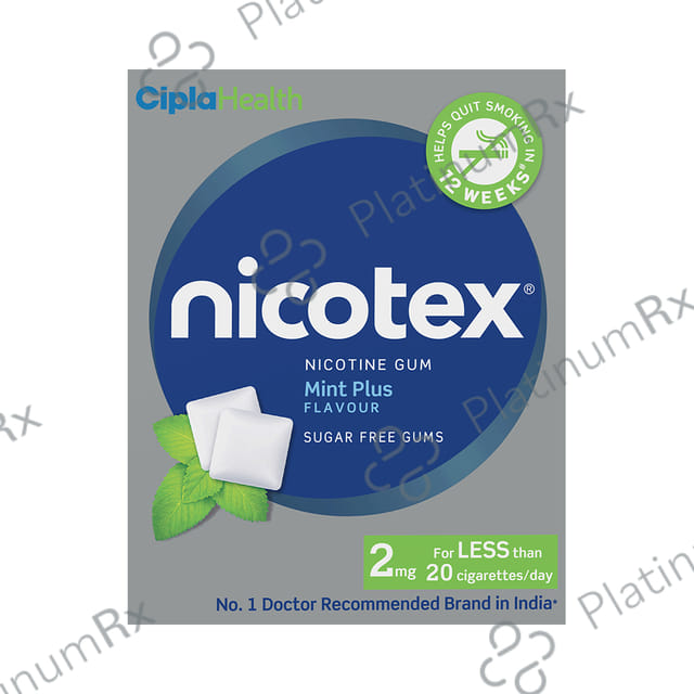 Nicotex 2mg Mint Plus Flavour Gums 12s