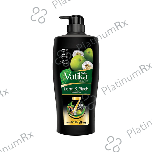 Dabur Vatika Naturals Amla & Bhringraj Long & Black Shampoo 640 ml