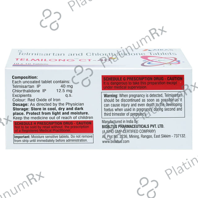 Telmilong H 40/12.5mg Tablet 10s