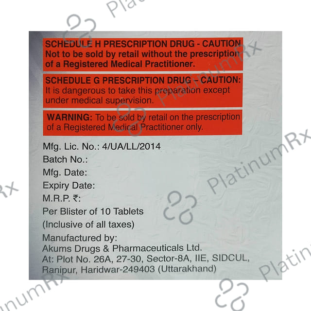 Sitara PM 500/15/100mg Tablet SR 10s