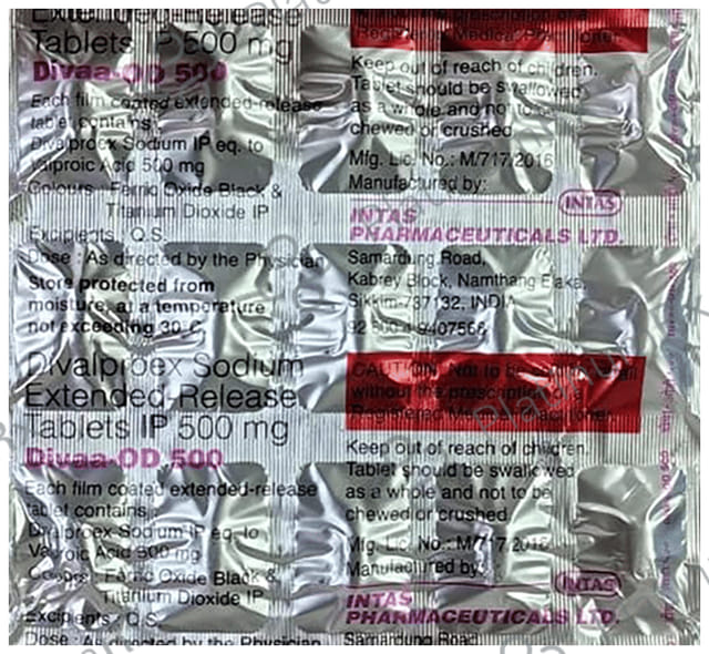 Divaa OD ER 500mg Tablet 15s