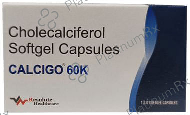 Calcigo 60K Softgel Capsule 8 Soft Gelatin Capsule