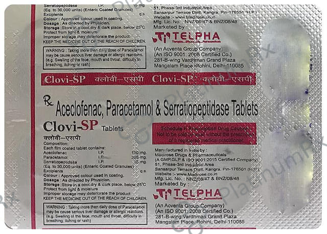 Clovi SP 100/325/15mg Tablet 10s