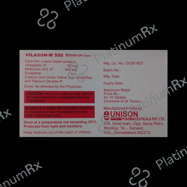 Vilason M 500/50mg Tablet 10s