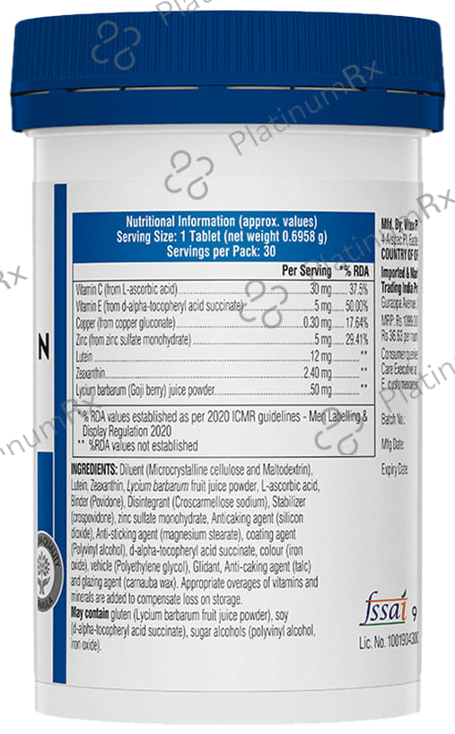 Swisse Ultiboost Lutein & Zeaxanthin Eye Health + Tablet