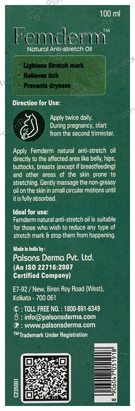 Femderm Natural Anti Stretch Oil 100ml
