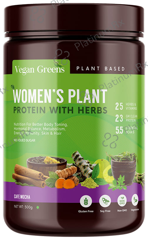 Vegan Greens Women Plant Protein With Herbs Powder Cafe Mocha