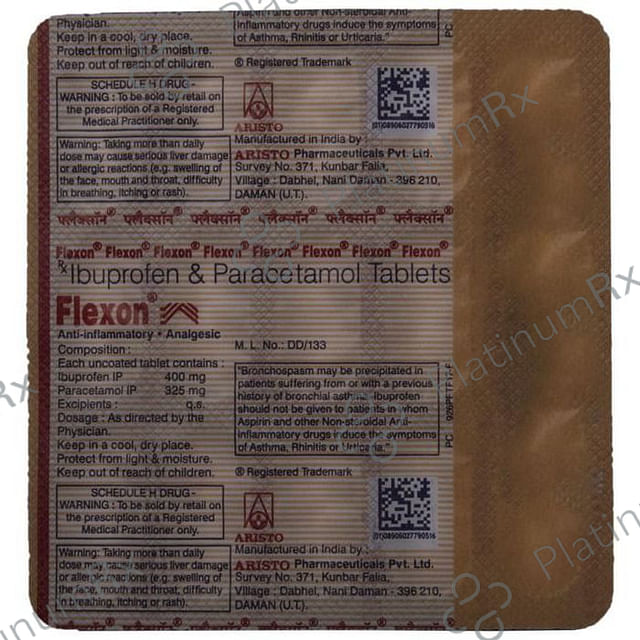 Flexon 400/325mg Tablet 15s