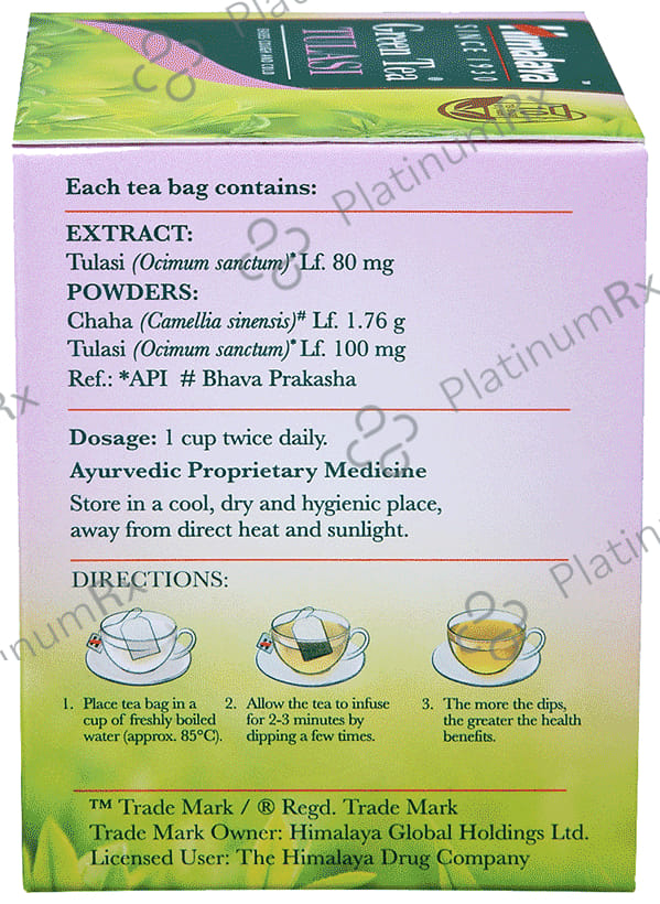 Himalaya Green Tea Sachet (2gm Each) Tulasi 10 Sachets