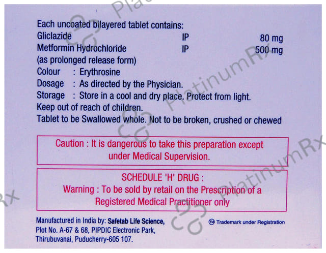 Prizide M 80/500mg Tablet PR 10s