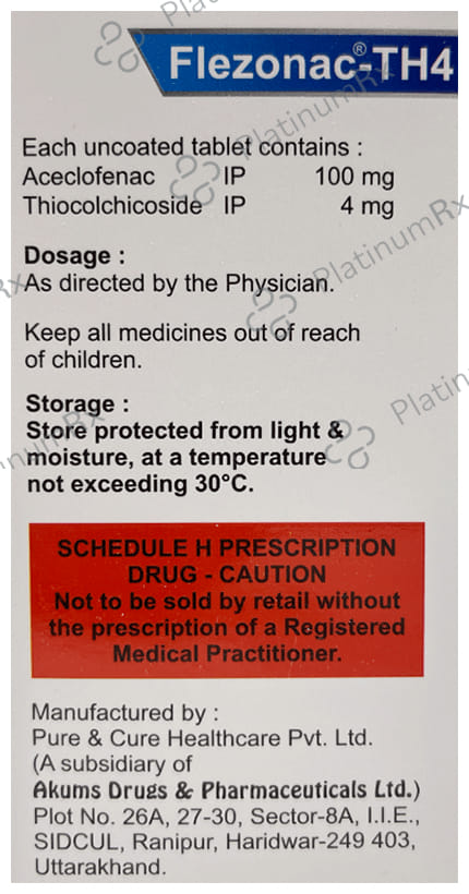 Flezonac TH 100mg/4mg Tablet