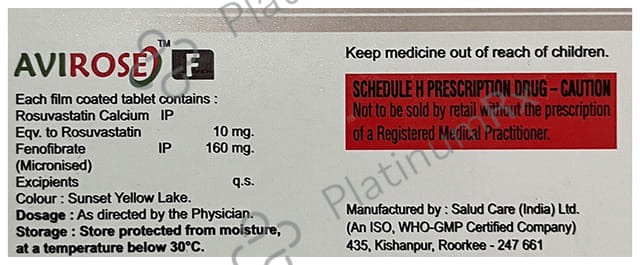Avirose 160/10mg F Tablet 10s