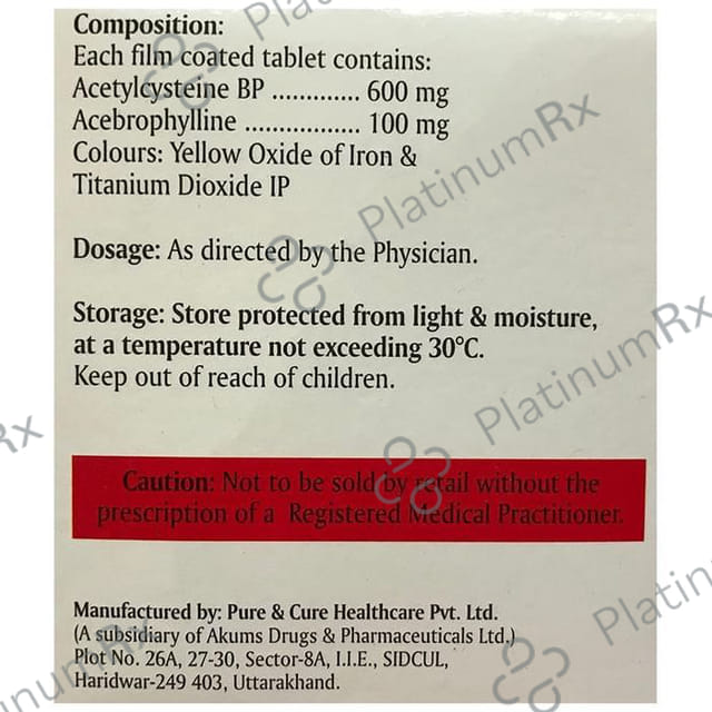 Acebull A 100/600mg Tablet 10s