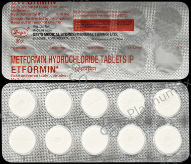 Etformin 500mg Tablet 10s