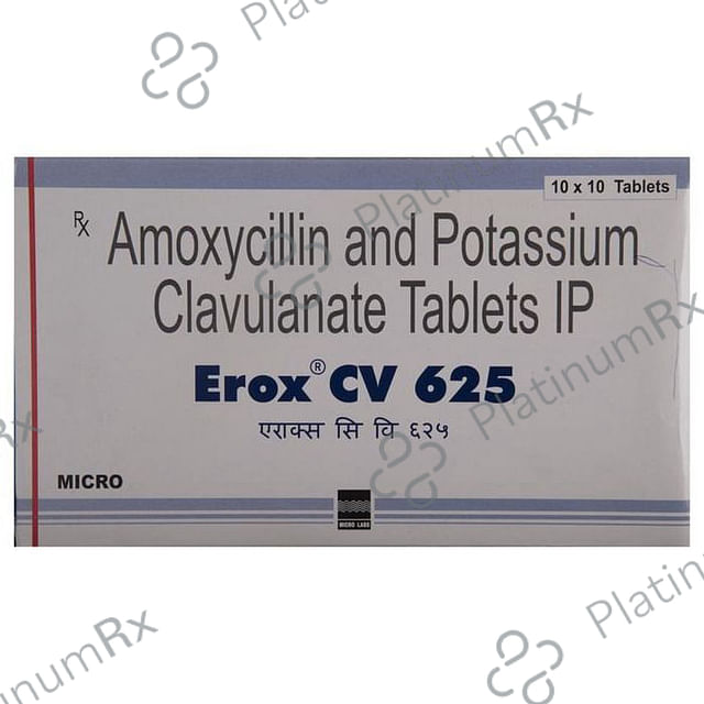 Erox CV 625mg Tablet 10s