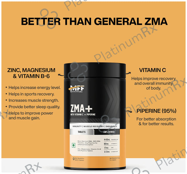 MyFitFuel ZMA+ with Vitamin C & Piperine Tablet 90 tablets