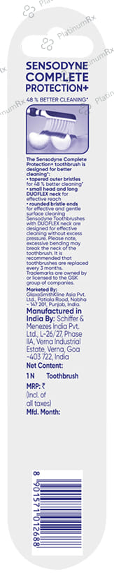 Sensodyne Toothbrush Complete Protection + Toothbrush with Flexible Neck for 48% Better Cleaning with Soft Tapered Bristles