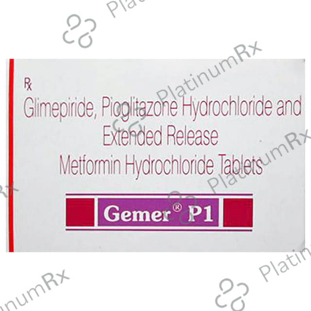 Gemer P 1/500/15mg Tablet ER 10s