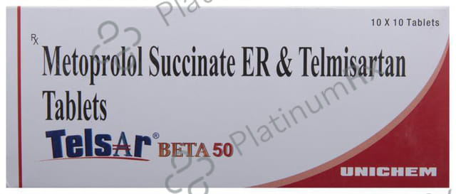Telsar Beta 50/40mg Tablet ER 10s
