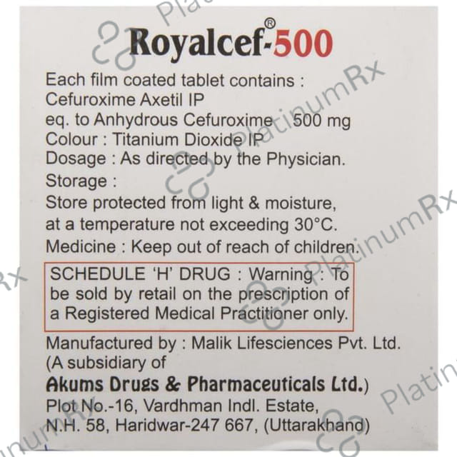 Royalcef 500mg Tablet 6s