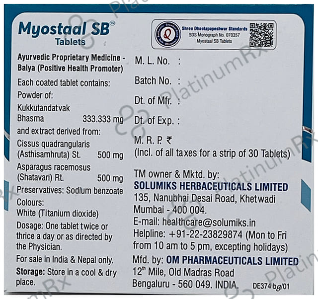 Solumiks Myostaal SB Tablet 30s