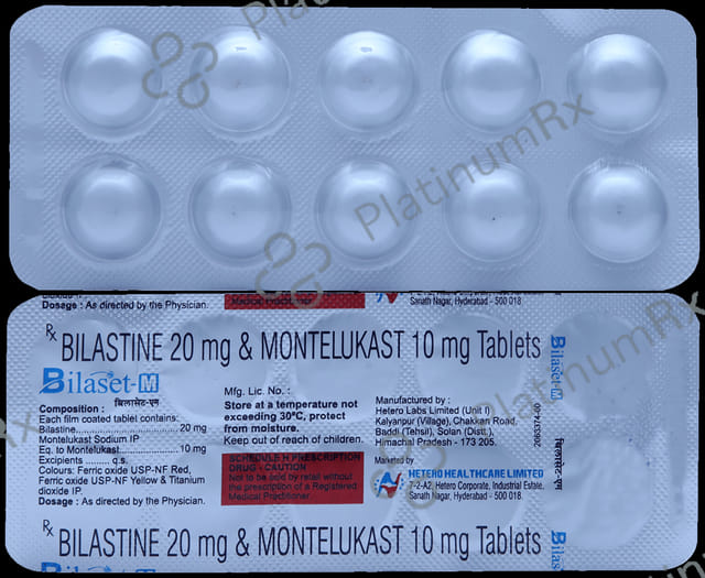 Bilaset M 20/10mg Tablet 10s