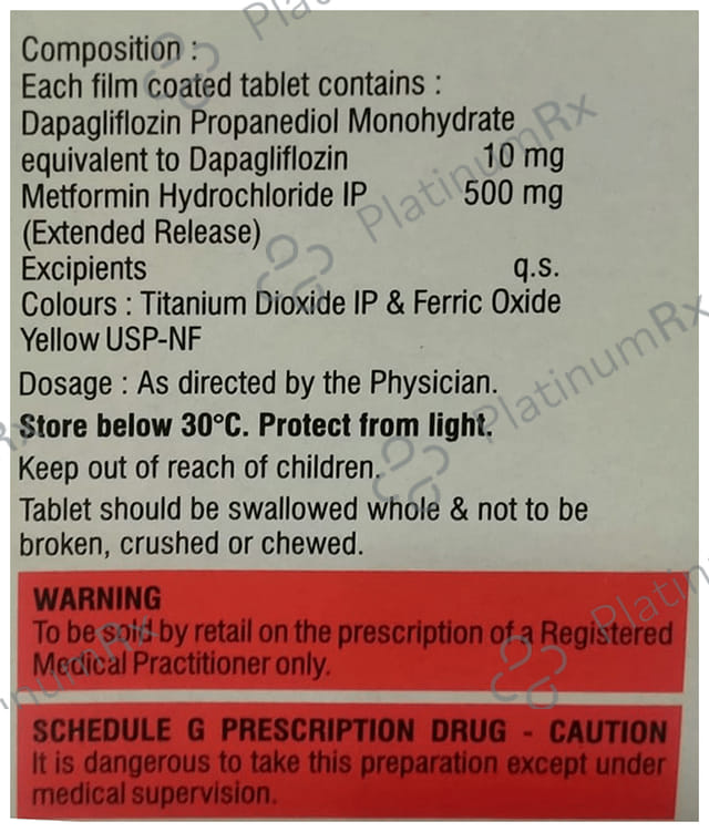 Dapaformin 500 Tablet