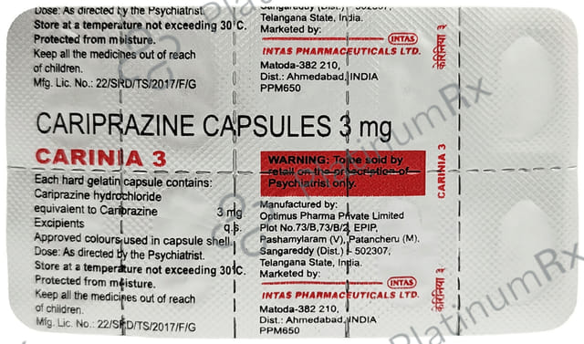 Carinia 3mg Capsule 10s