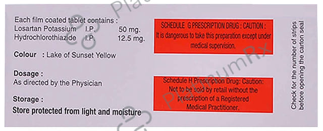 Prezar H 50 mg/12.5 mg Tablet